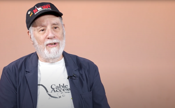 A screen shot from the video of Neal Gosman