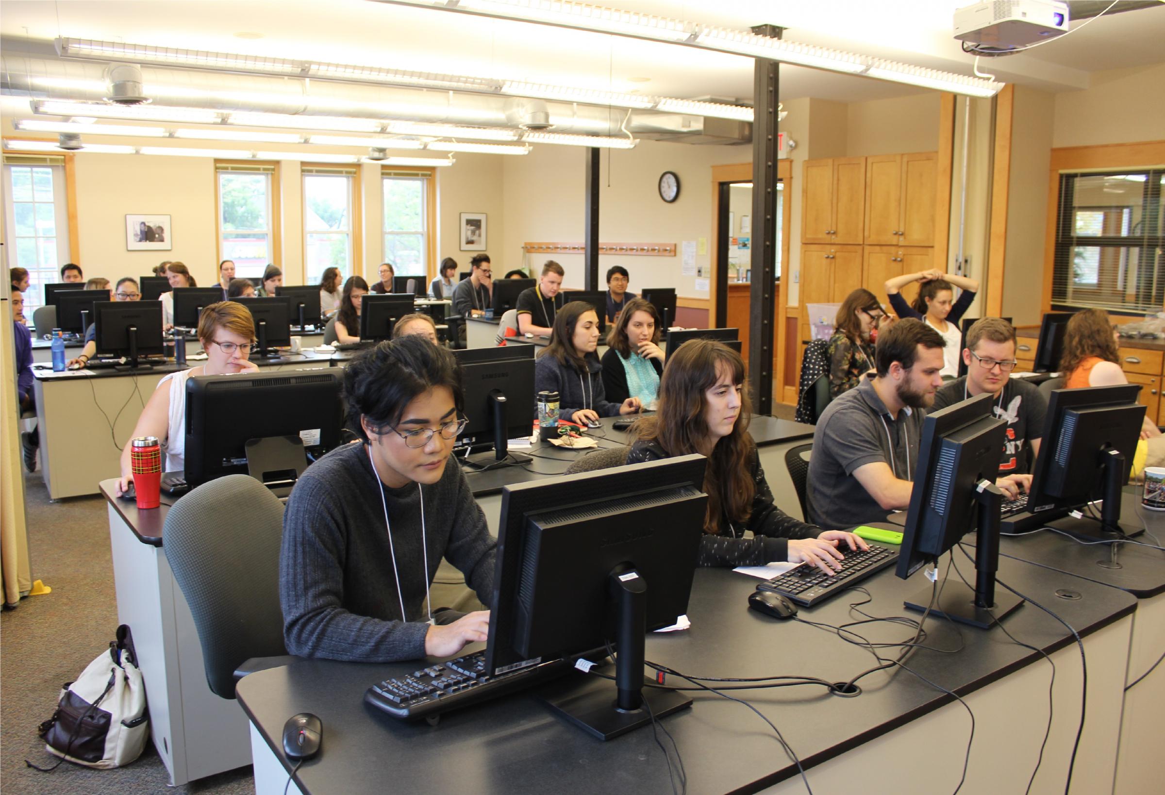 Group of people on their computers