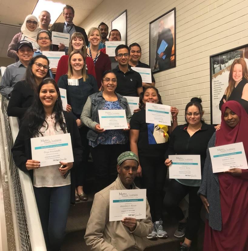 Metro South ABE CTEP Member and Students with Northstar Certificates