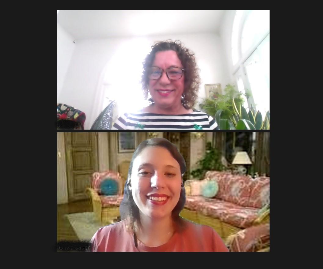 Screenshot of Zoom session with photo of Hired Eastside participant and Hired eastside CTEP